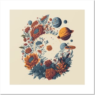 Floral Galaxy Posters and Art